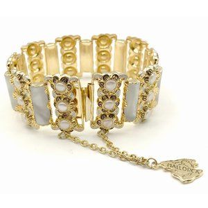 Vintage Mallorca Pearl+Opalescent Lucite Bracelet
